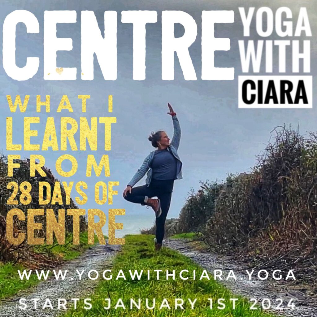 GPT
A person in a yoga pose on a pathway with text overlay about a 28-day yoga center program starting January 1st, 2024, with Ciara, and a website link.